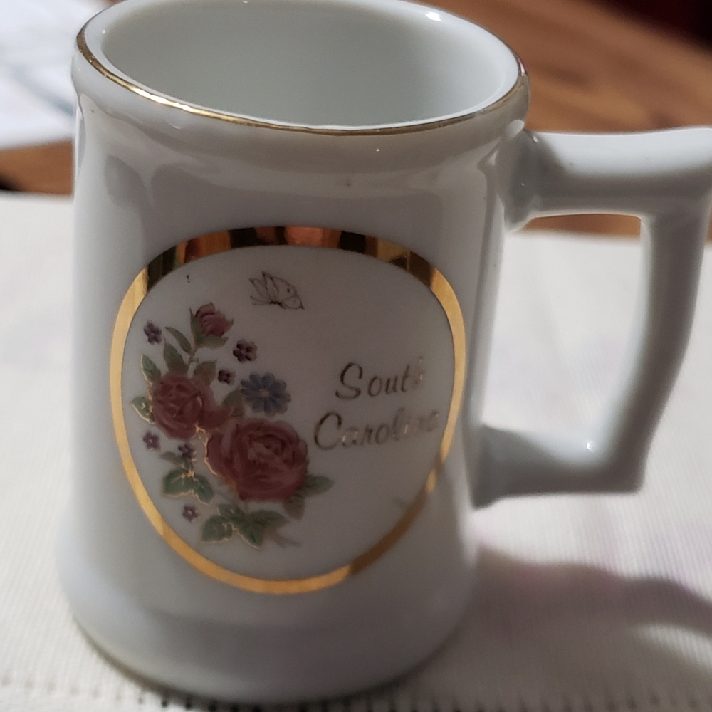 Vintage South Carolina Scotty MICA CHOKIN 24K Gold Made in Japan Mini Mug